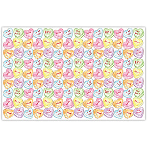 Colorful Candy Conversation Hearts Placemat