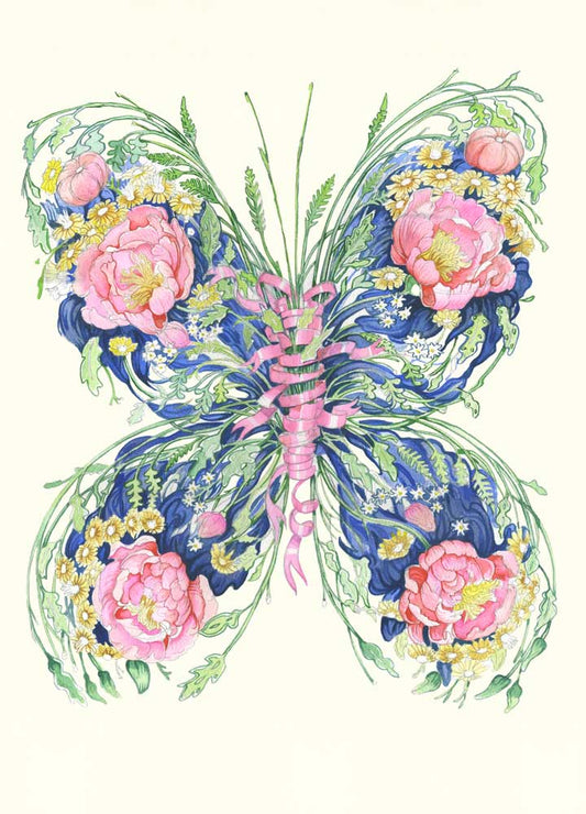 Giant Peacock Moth - Greetings Card