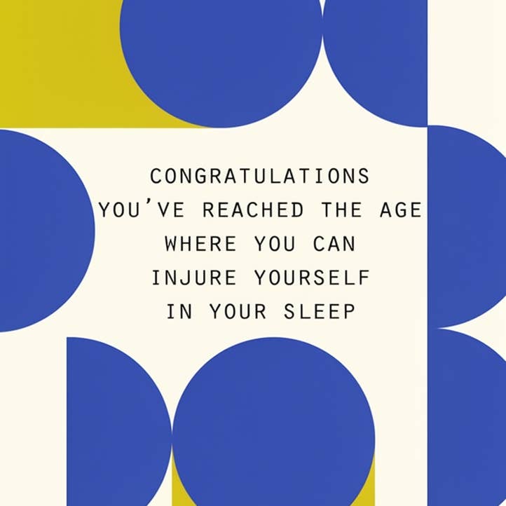 Sleeping Injury Birthday Greeting Card 4.5 X 6.25