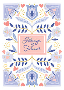 Periwinkle Floral Greeting Card