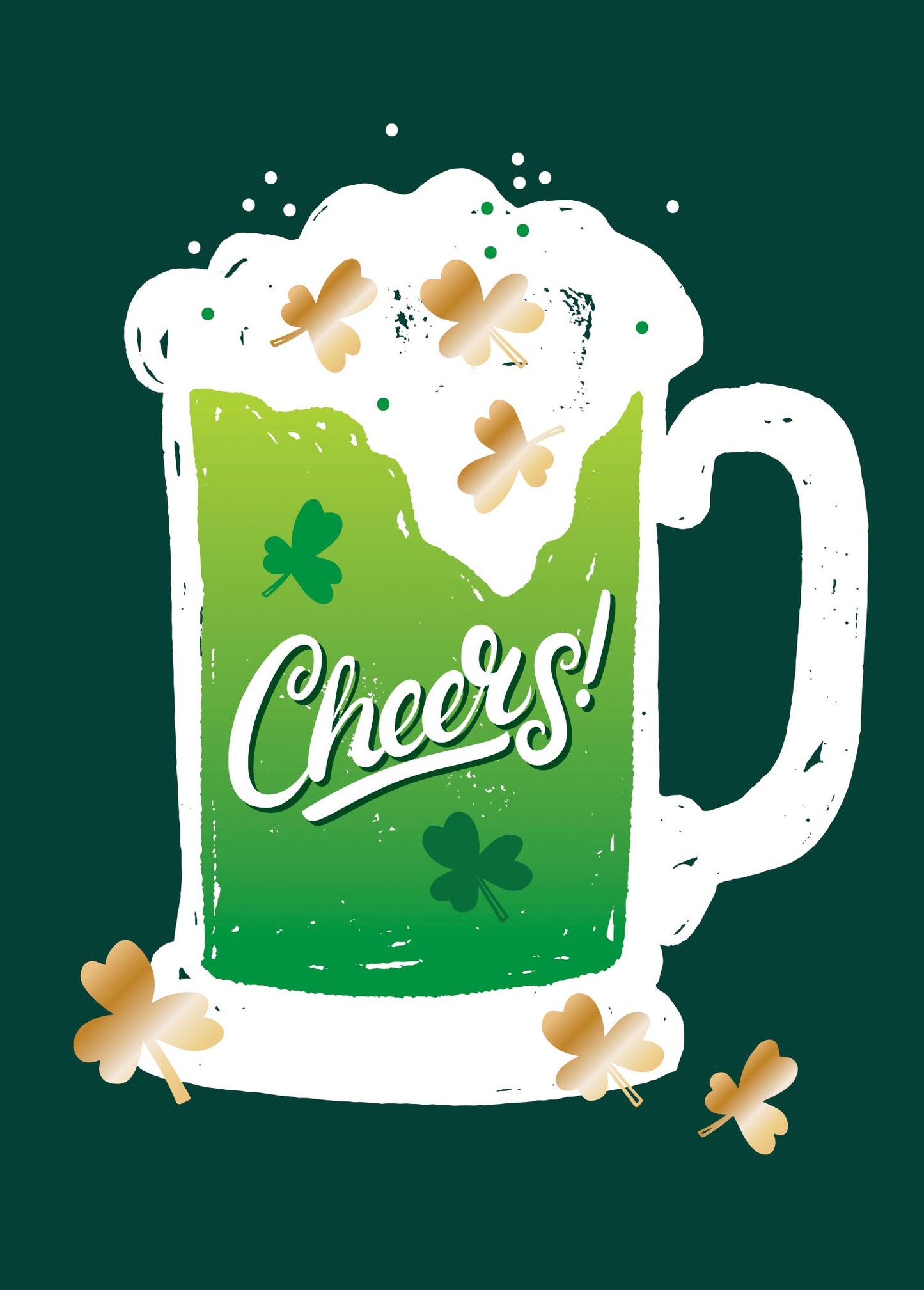 St Pats Cheers Beer Greeting Card