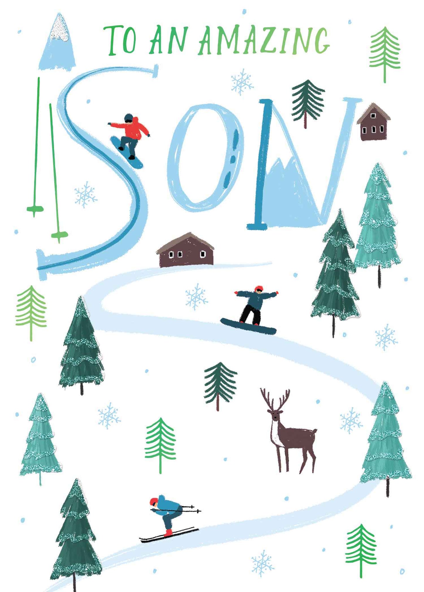 Winter Fun Son Greeting Card