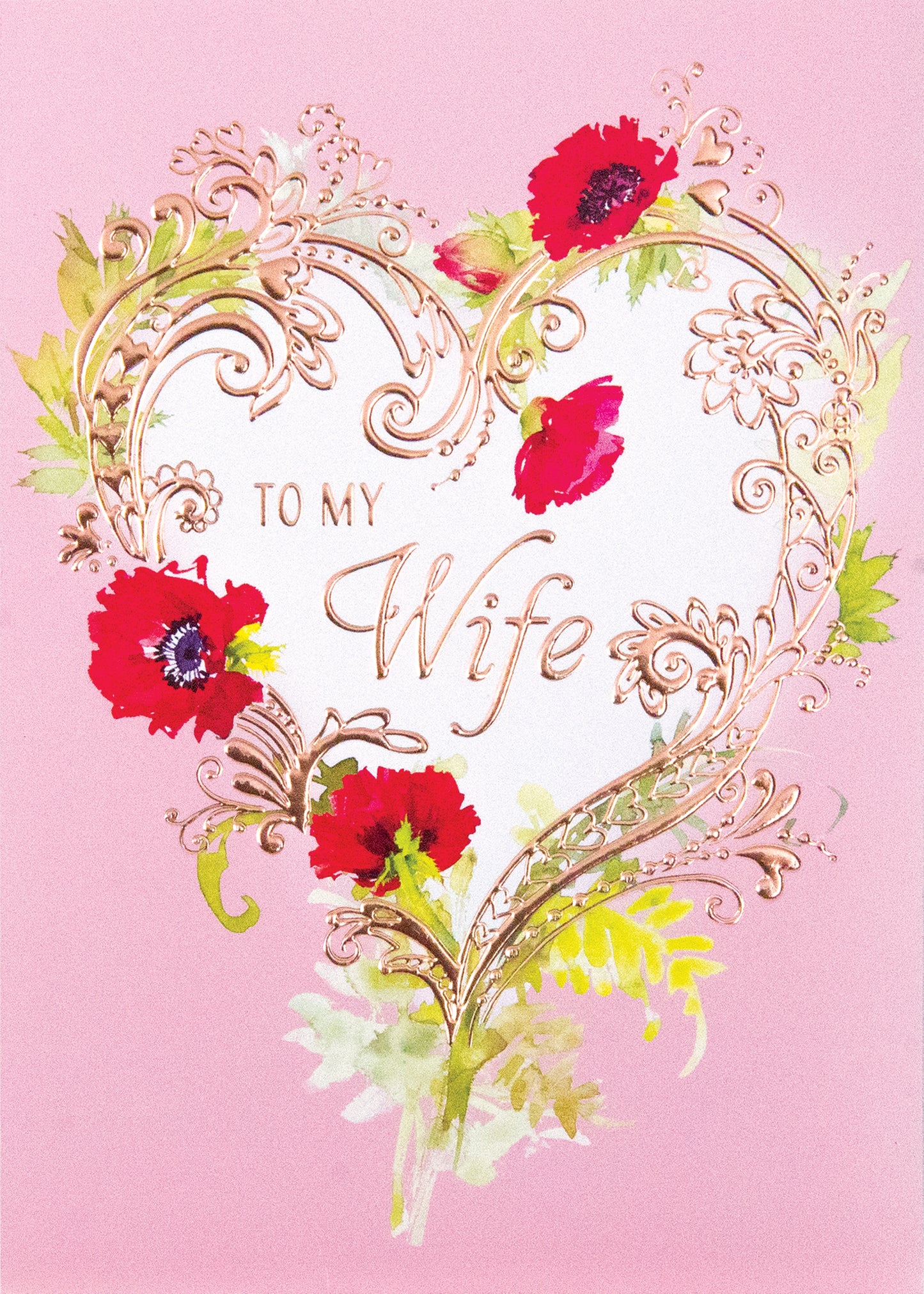 Ornate Wife Heart Greeting Card