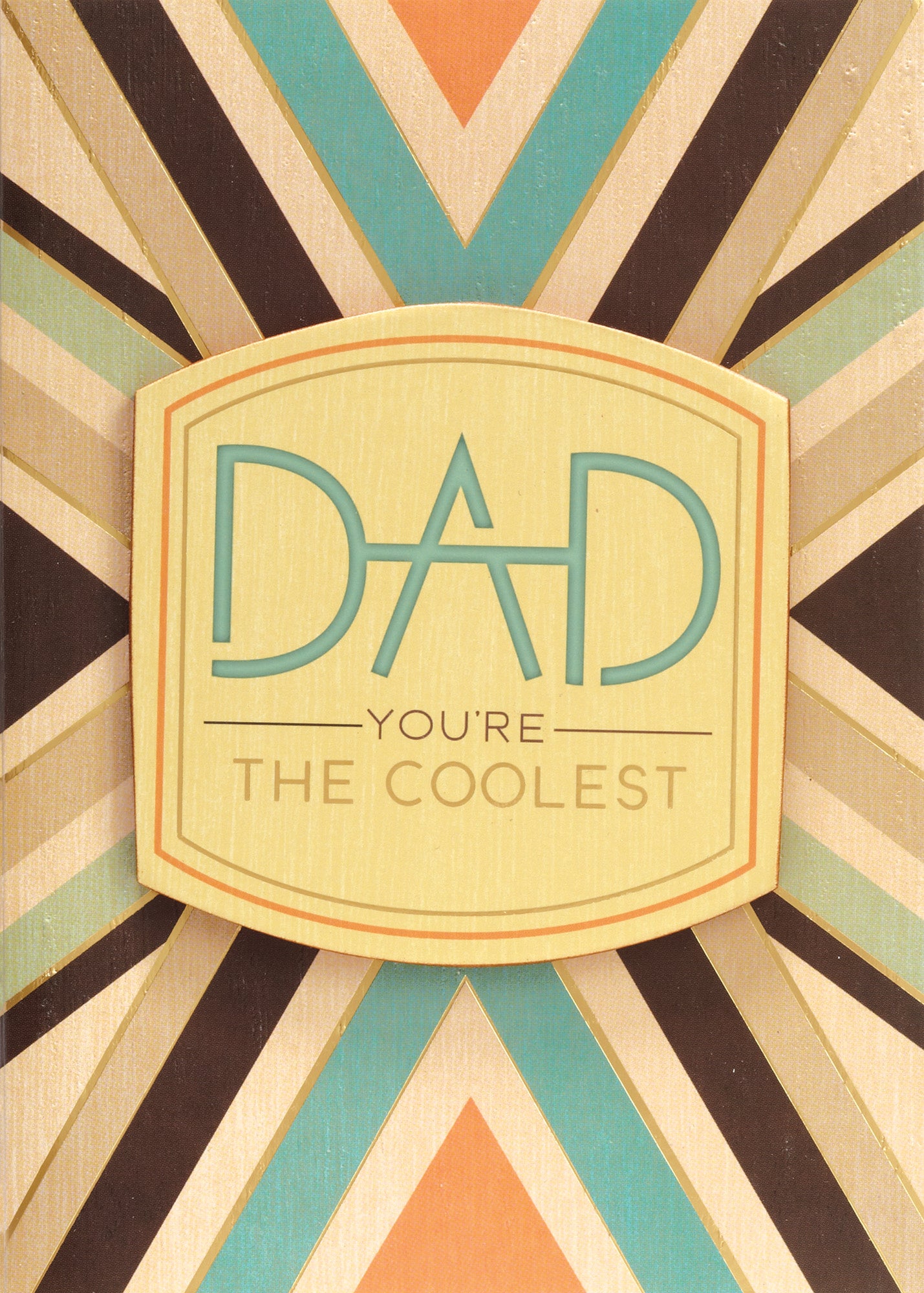 Coolest Dad On Wood Graphic Greeting Card