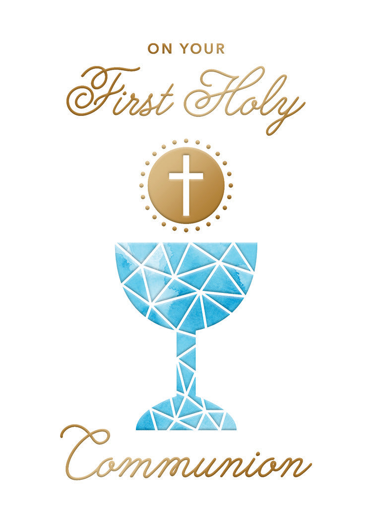 Blue Cup Communion Greeting Card