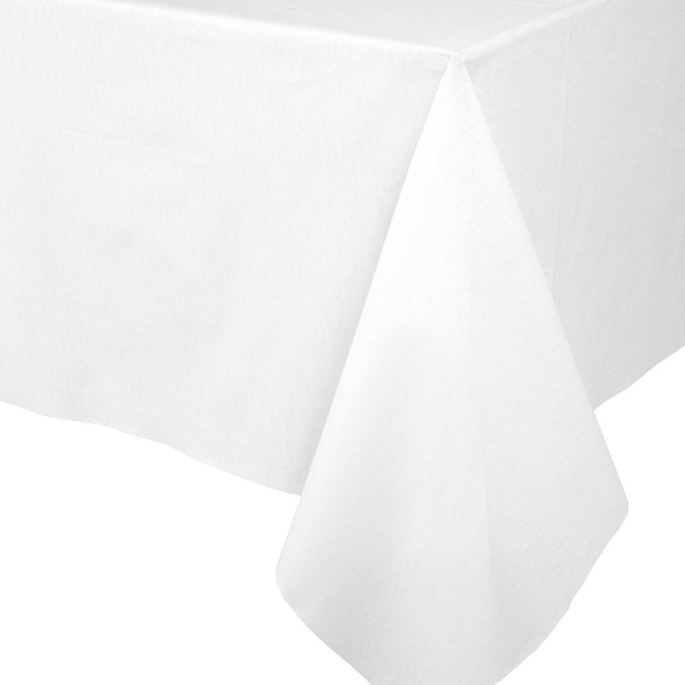 Paper Linen Solid Table Cover in White - 1 Each