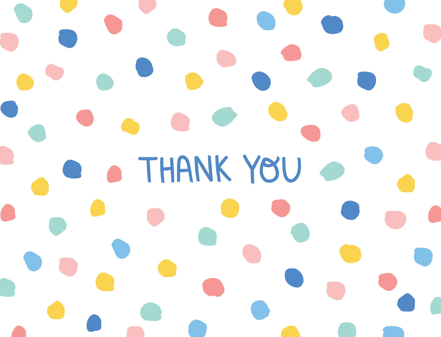 Happy Stripes and Dots Boxed Thank You Cards