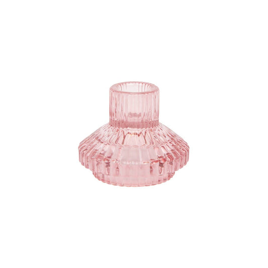 Small Ribbed Glass Candle Holders Starter Set |Home Décor |