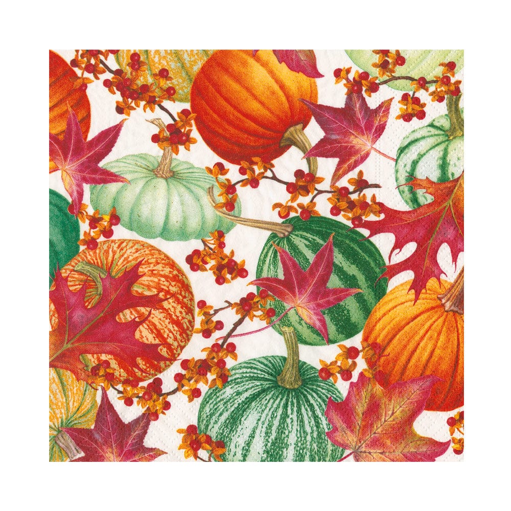 Gourds and Leaves Recycled Luncheon Napkins