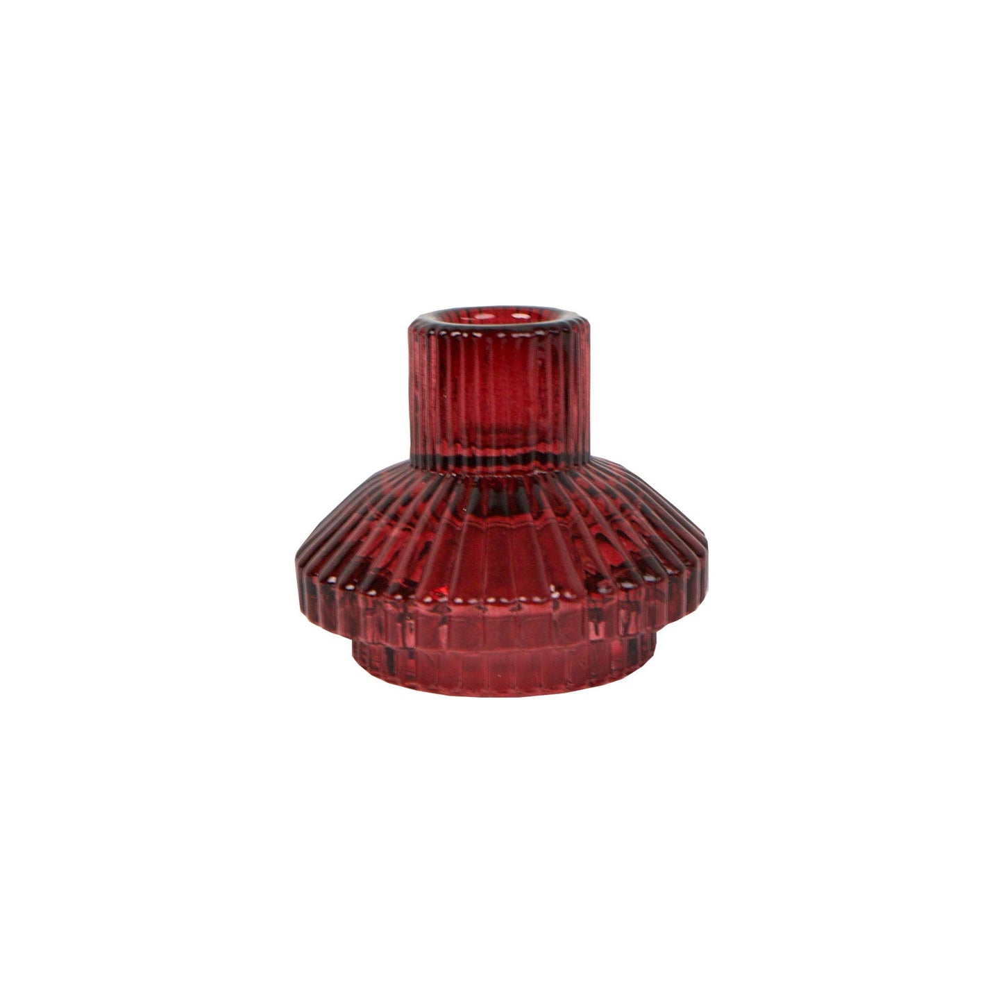 Small Ribbed Glass Candle Holders Starter Set |Home Décor |
