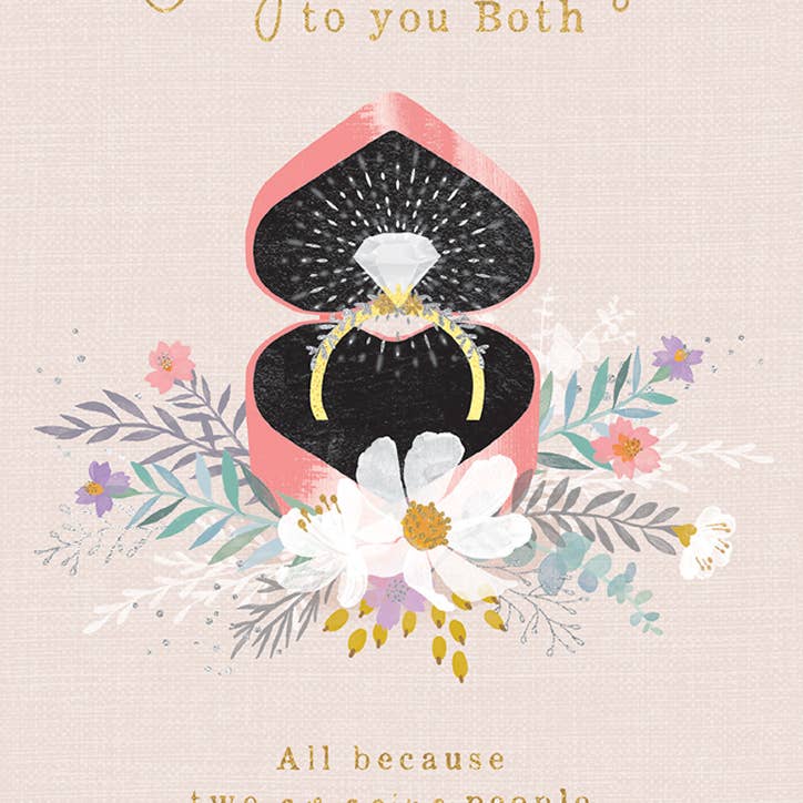Ring in Box Engagement Greeting Card 4.5 X 6.26