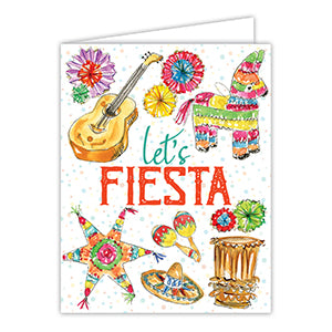 Let's Fiesta Party Icons Greeting Card