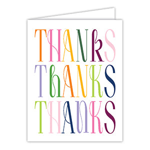 Thanks Thanks Thanks Greeting Card