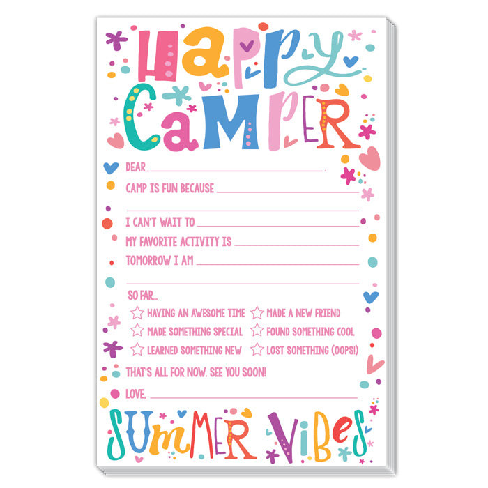 Happy Camper Summer Vibes Fill-in Stationery Pads