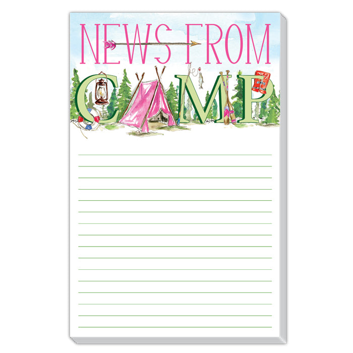 News from Camp Pink Tent Stationery Pads