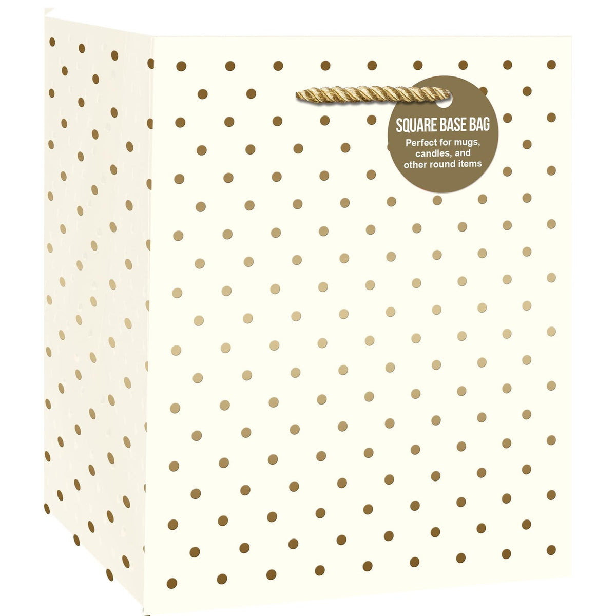 Gold Swiss Dots-Cream Square Bag