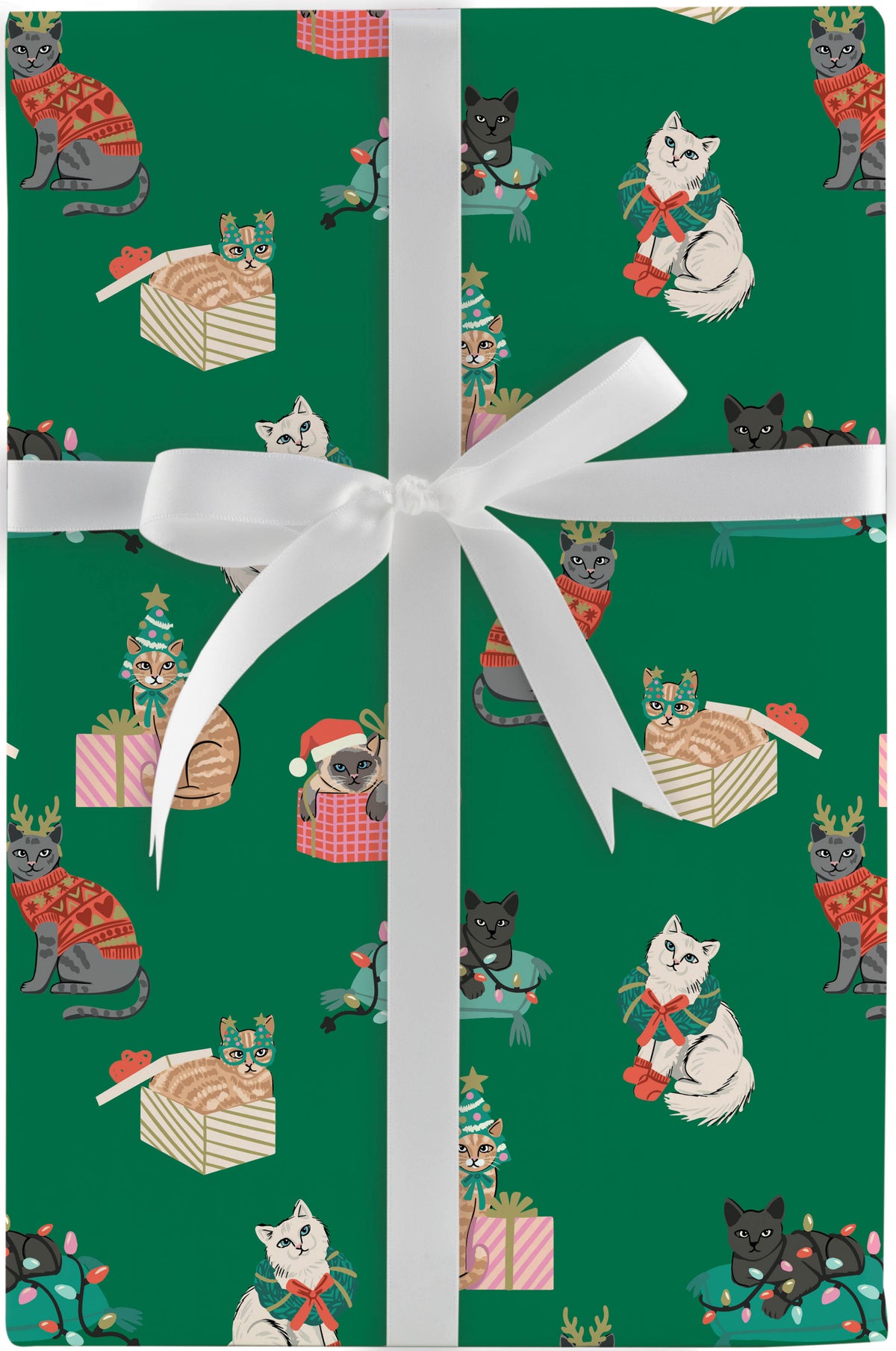 Cozy Catmas Jumbo Jumbo Roll Wrap