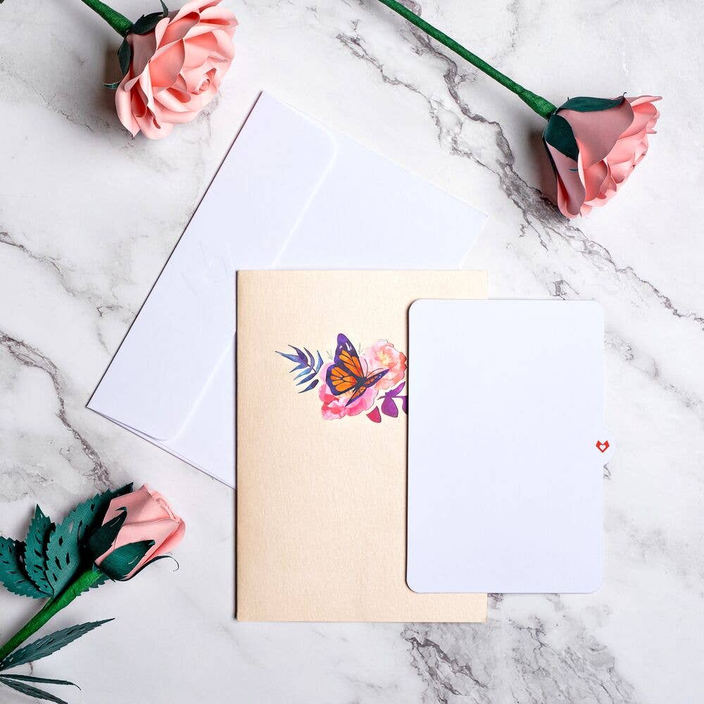 Monarch Butterfly 5''x7'' Card, Pop-Up Cards