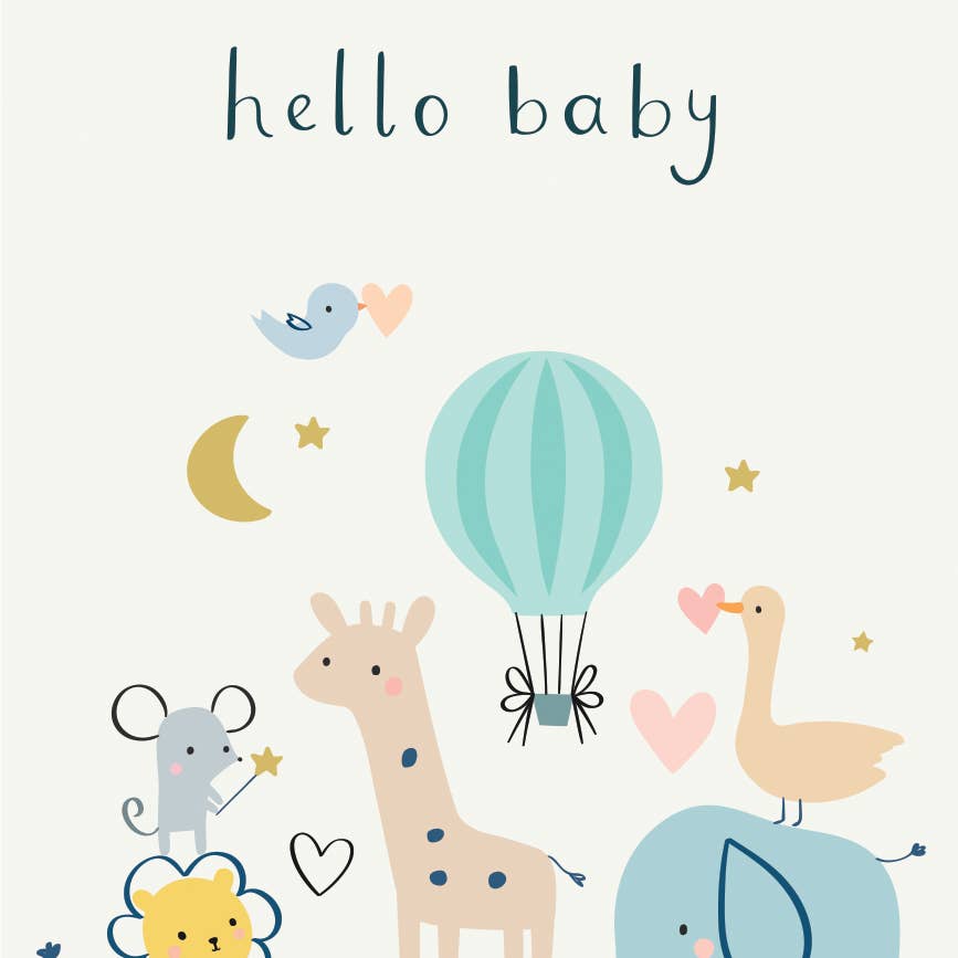 Giraffe New Baby Greeting Card