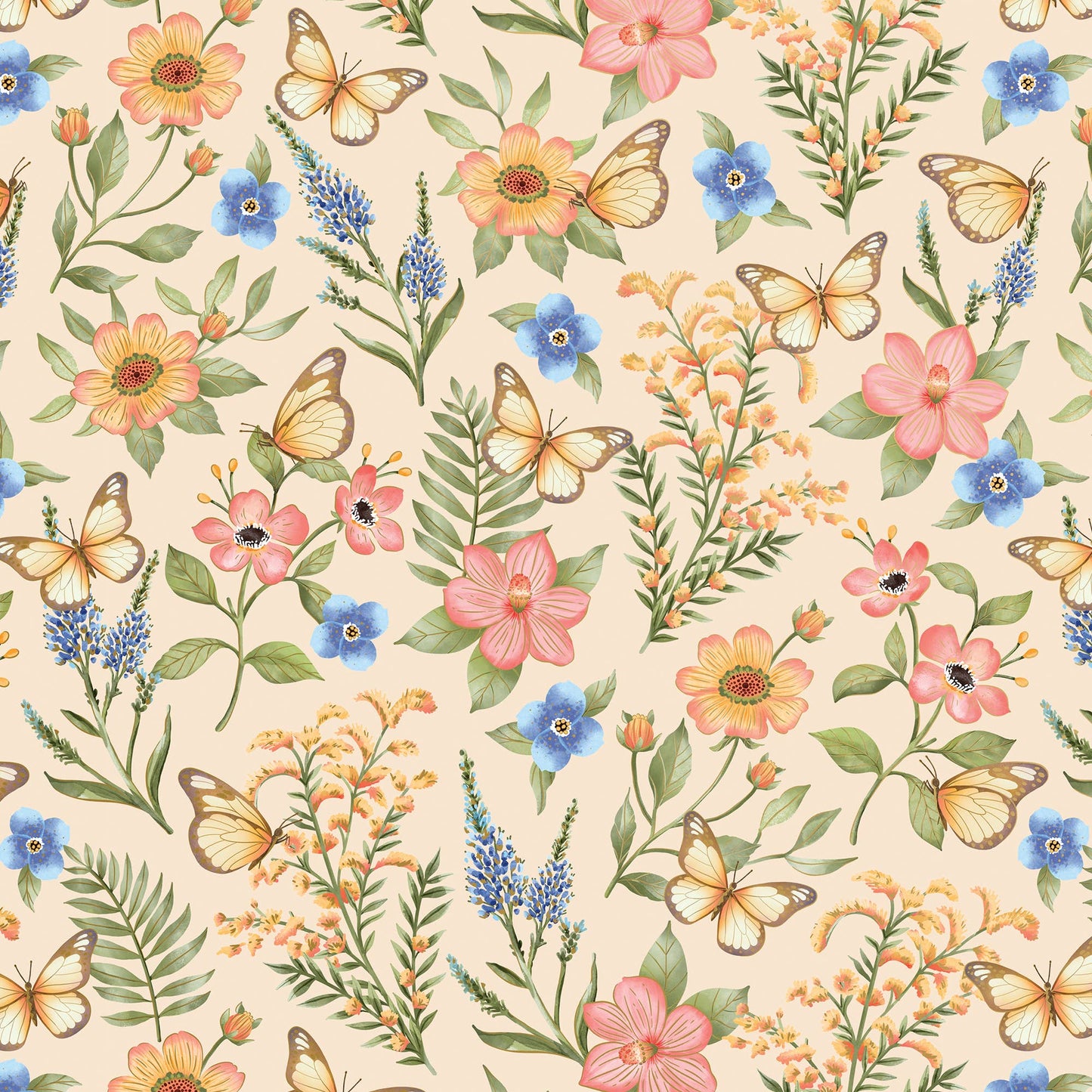 Butterfly Floral Wrapping Paper