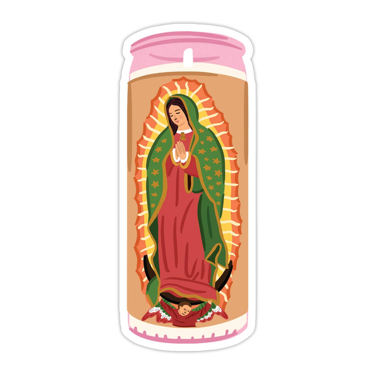Virgencita Candle Vinyl Sticker