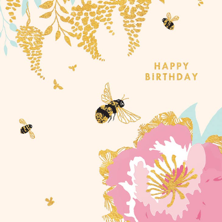 Bees Birthday Greeting Card