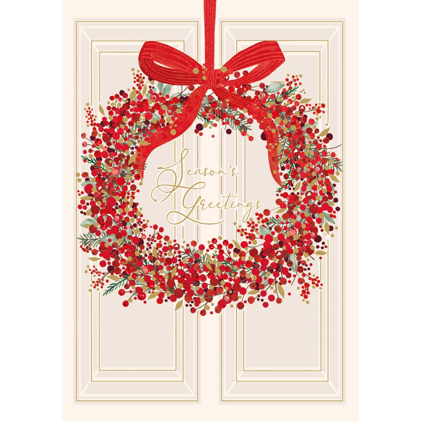 Christmas Greeting Card Xmas Wreath Ling