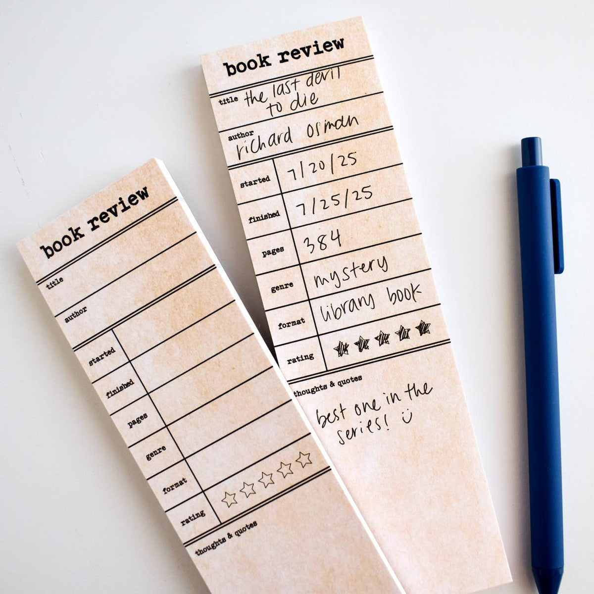Book Review Notepad | Bookish Stationery