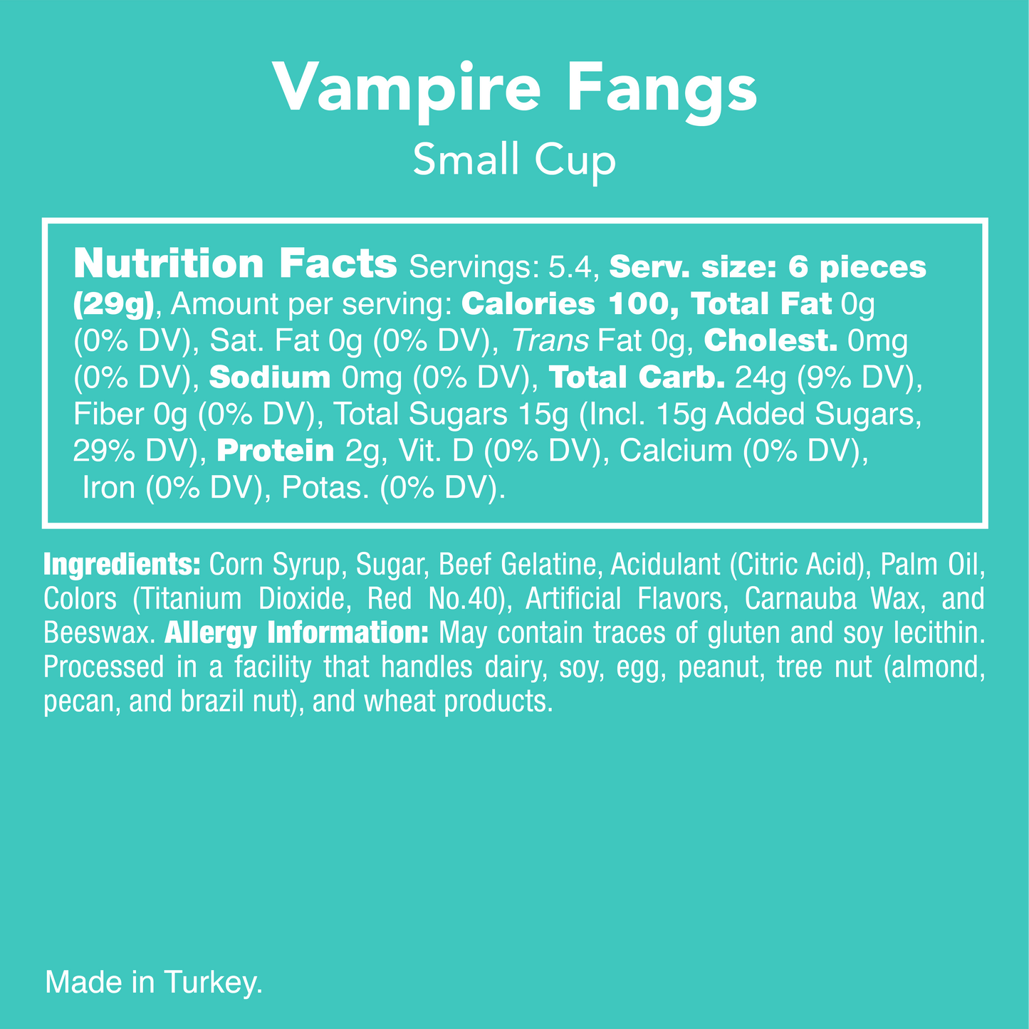 Vampire Fangs Gummy Candy