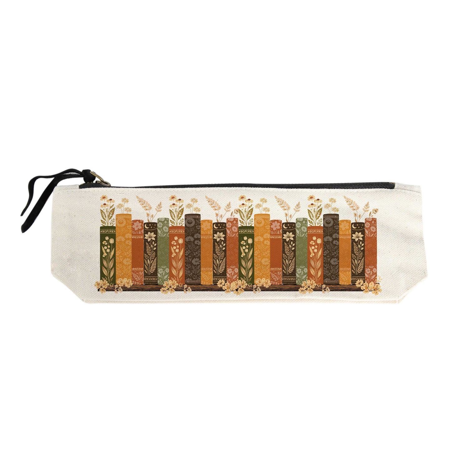 Vintage Bookshelf Pencil Pouch