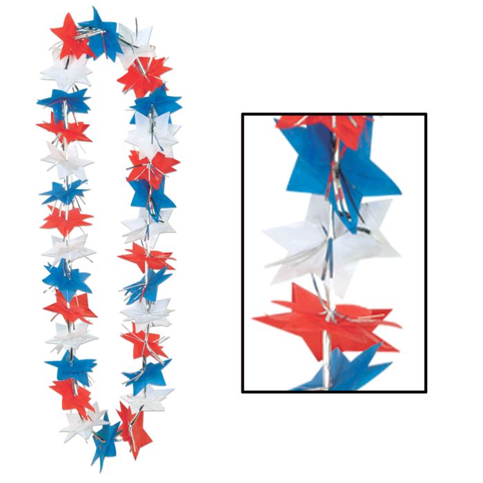 Patriotic Star Party Lei