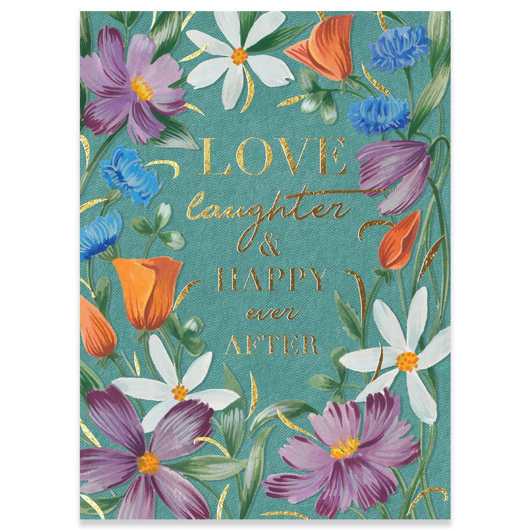 Love Laughter Wedding Card