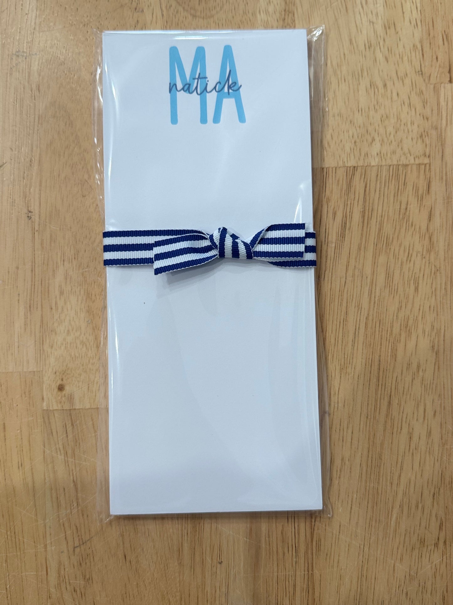 Natick, MA NAVY AND LIGHT BLUE Skinnie Notepad