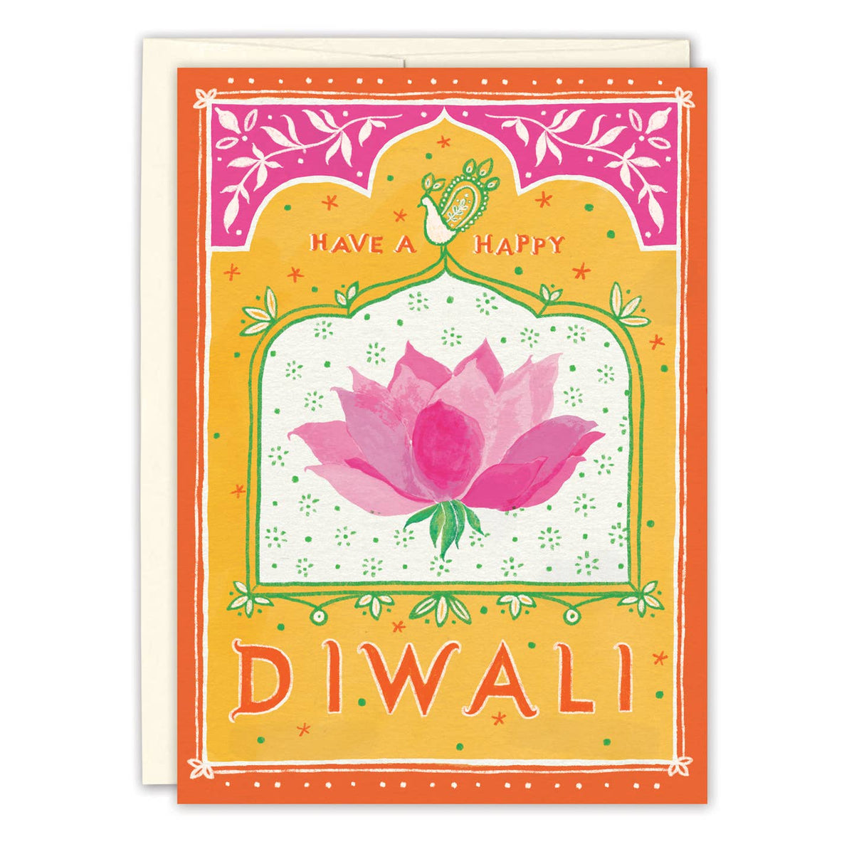 Lotus Flower Diwali Card