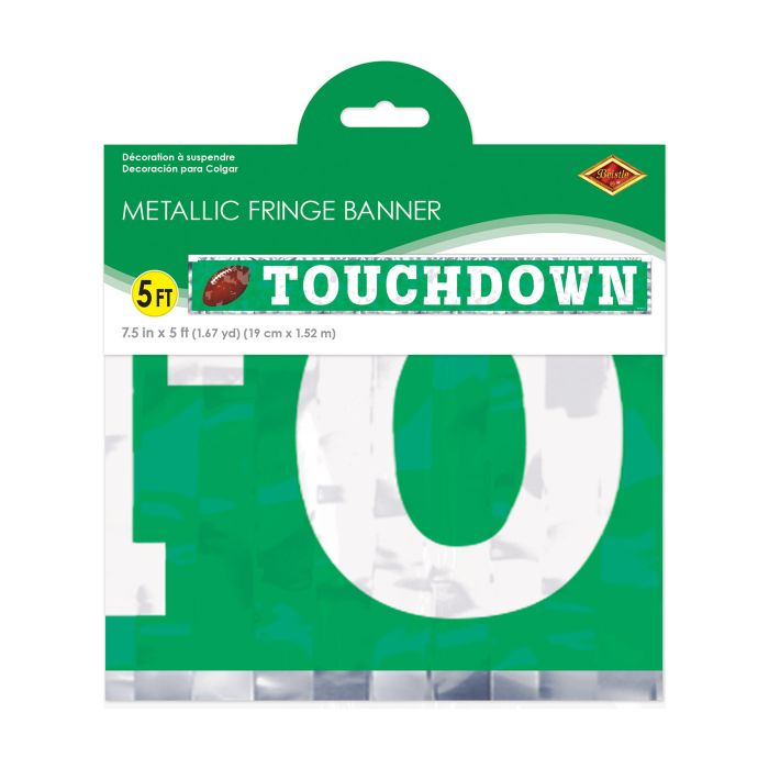 Metallic Touchdown Fringe Banner