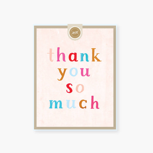 Painted letters thank you card: Default