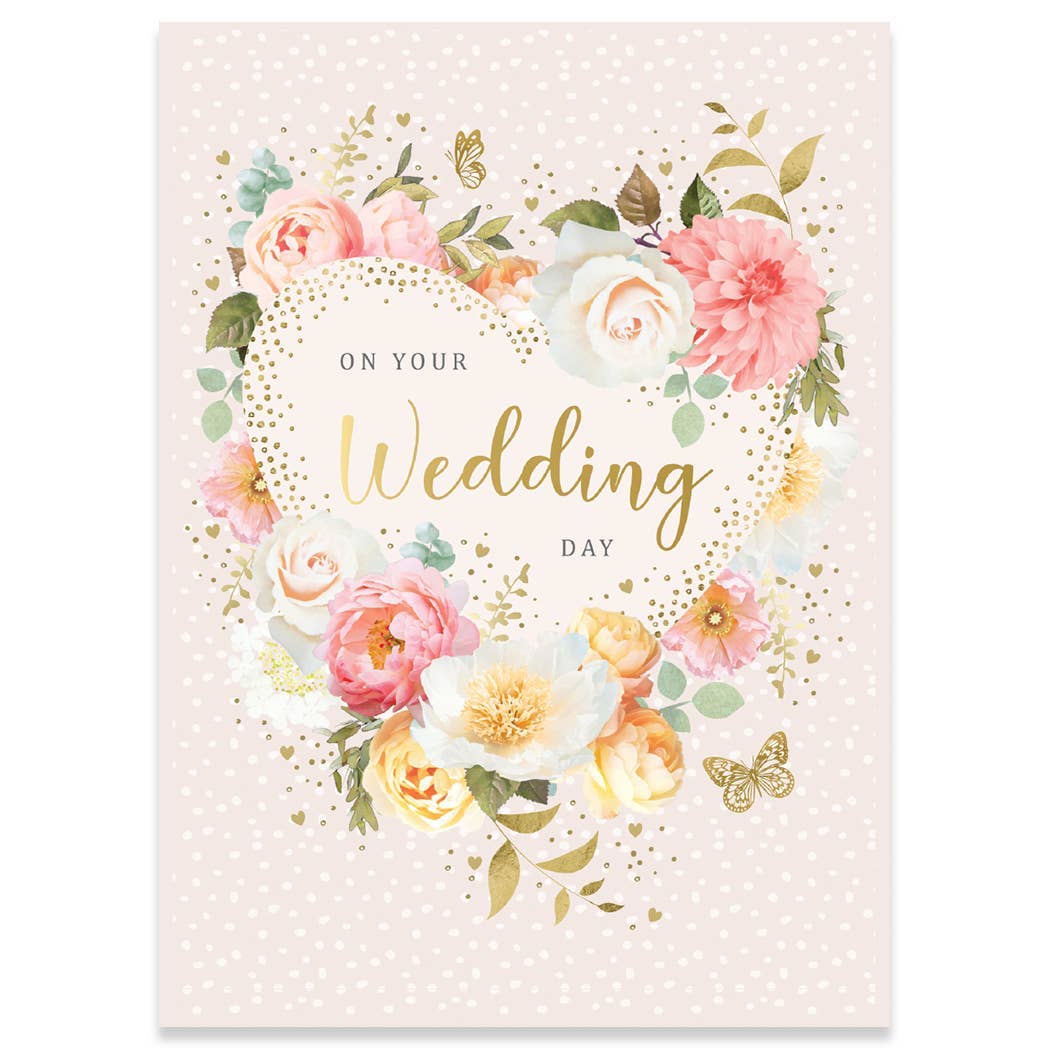 Wedding Day Heart Wedding Greeting Card