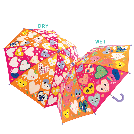 Hearts Colour Change Umbrellas