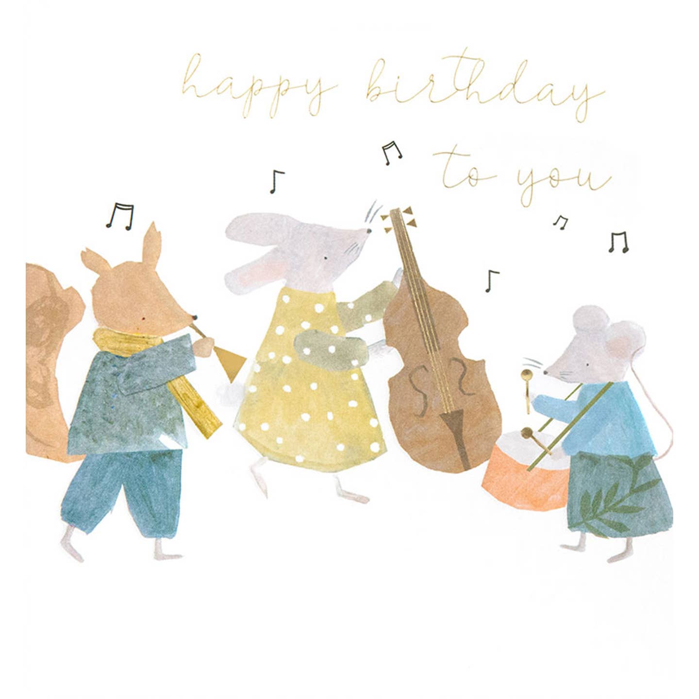 Birthday Musical Animals Greeting Card