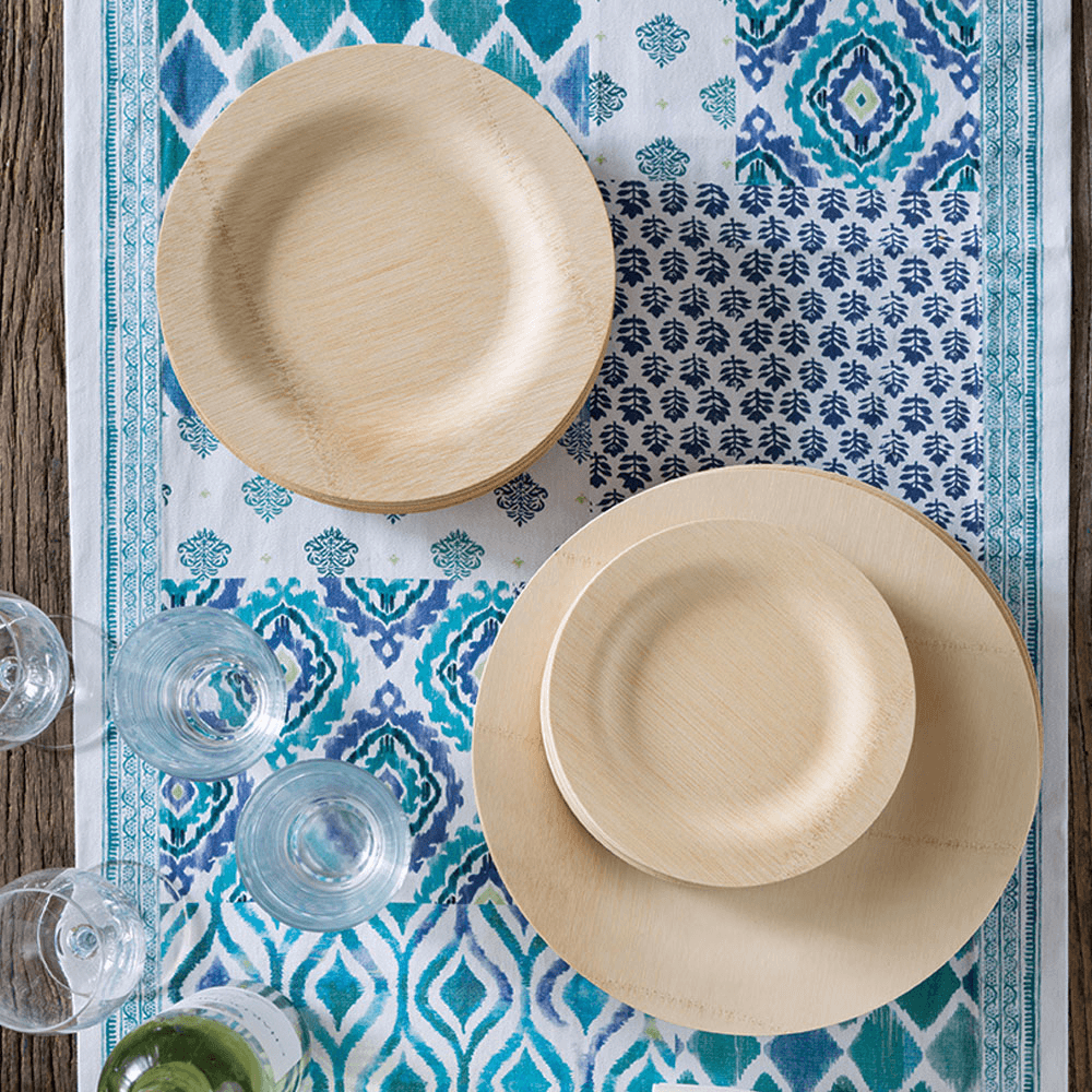 Disposable Bamboo Round Plates: 7 inches