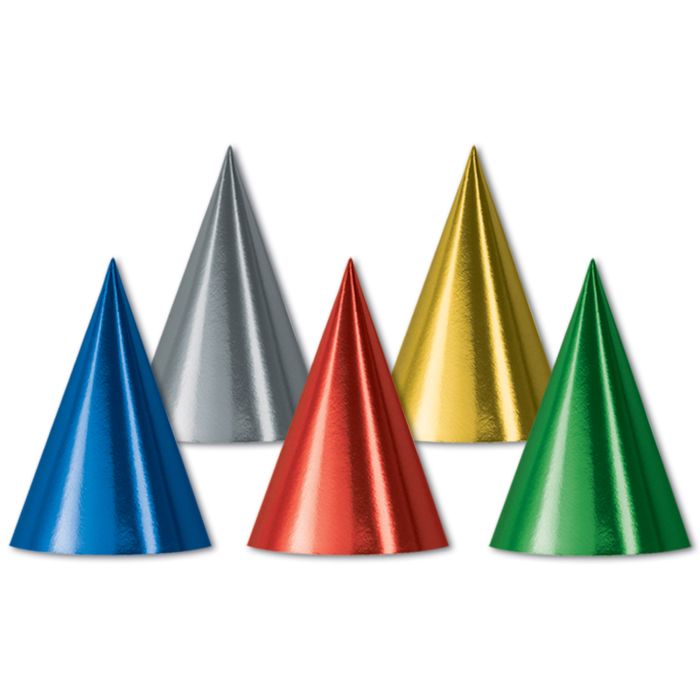 Individual Foil Cone hats