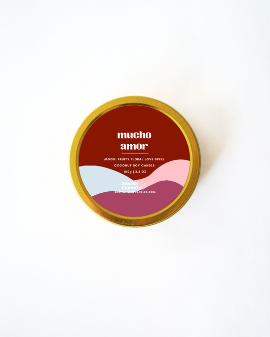 Mucho Amor Candle Tin | Fruit & Floral Love Spell Candle