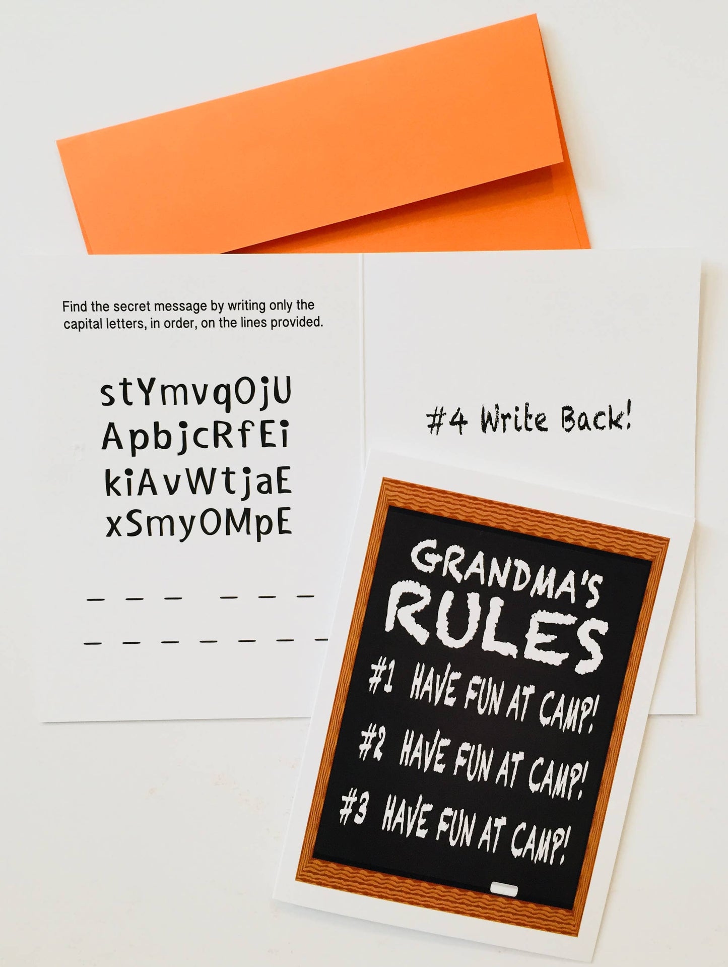 Grandma's Rules Camp Greeting Card