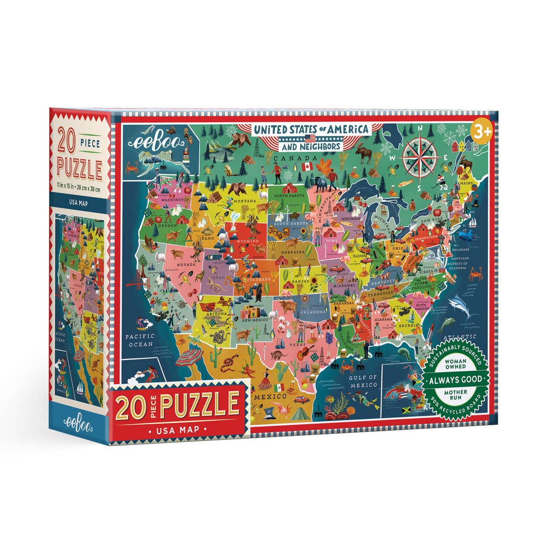 USA Map 20 Piece Puzzle