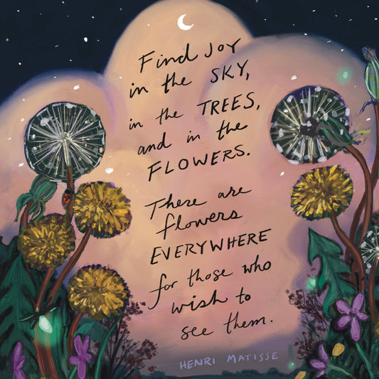 "Find Joy in the Sky" Henri Matisse Quote Card — Everyday Card: Eco-friendly card pocket