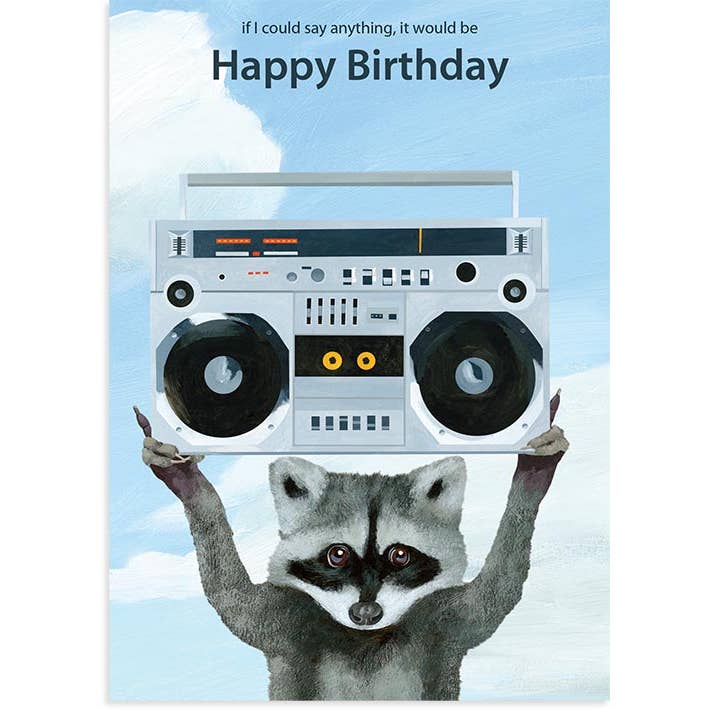 Say Anything Raccoon Greeting Card