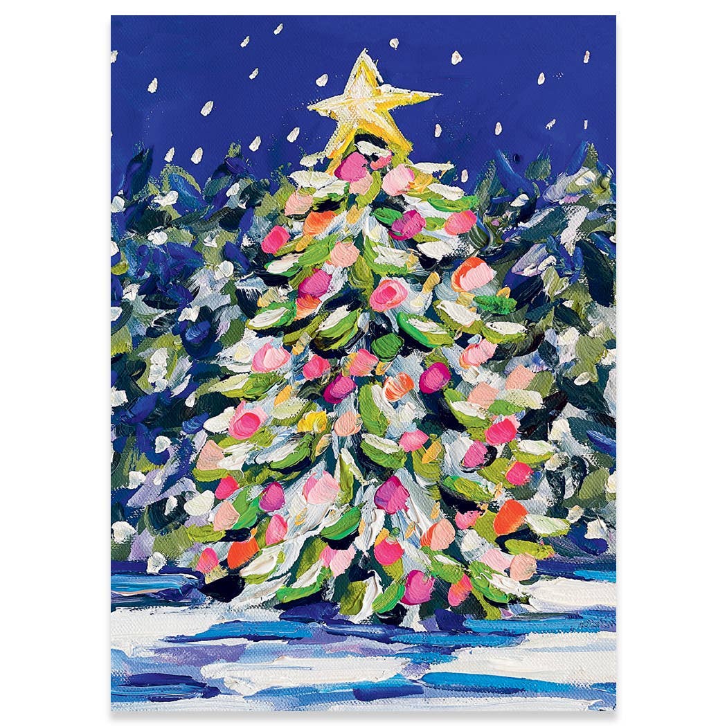 Moonlit Christmas Holiday Greeting Card 4.5 X 6.25"