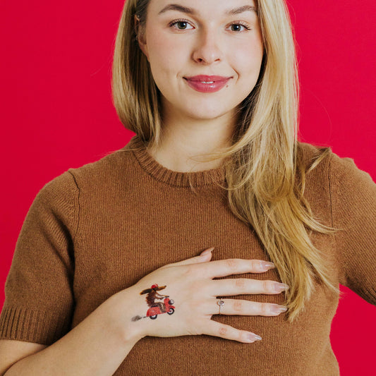 Moto Pup Tattoo Pair