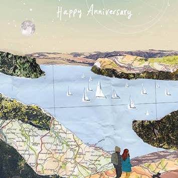 Country Walk Anniversary Greeting Card 4.5 X 6.25"
