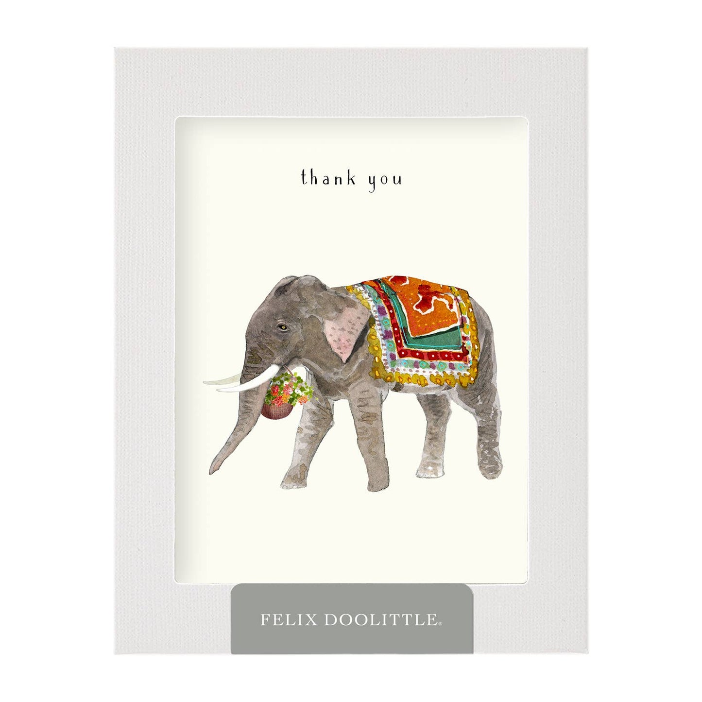 Flower Delivery - Elephant Thank You Greeting Cards